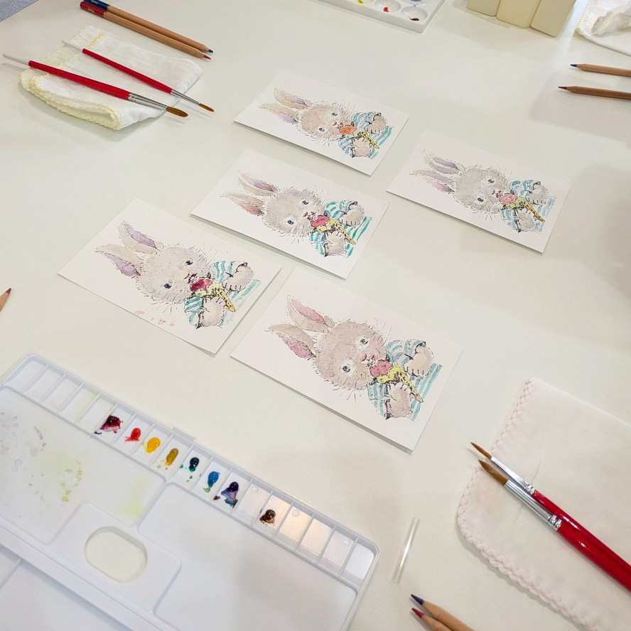 高橋知美さんの水彩イラストワークショップ画像２